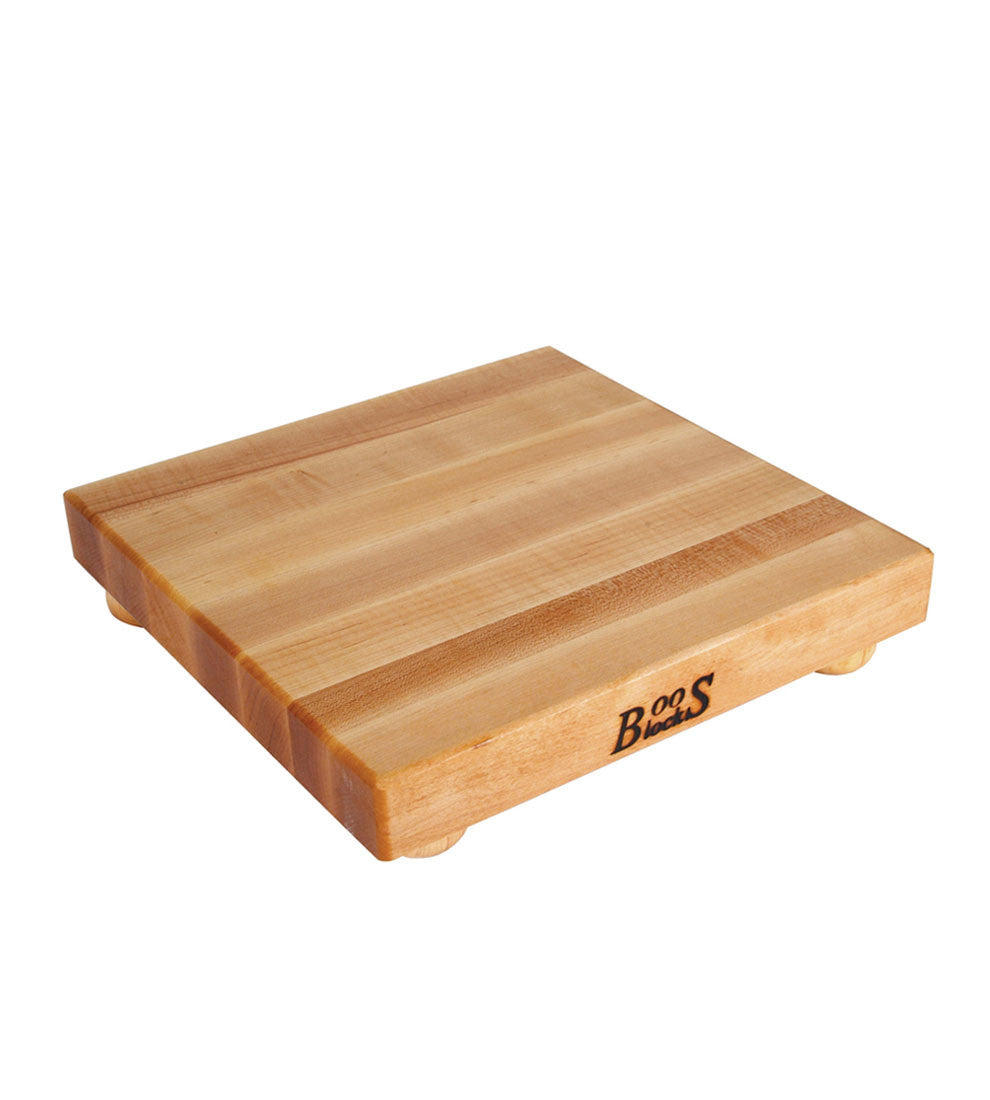 John Boos 1 1/2" Thick Square Maple Cutting Board With Feet