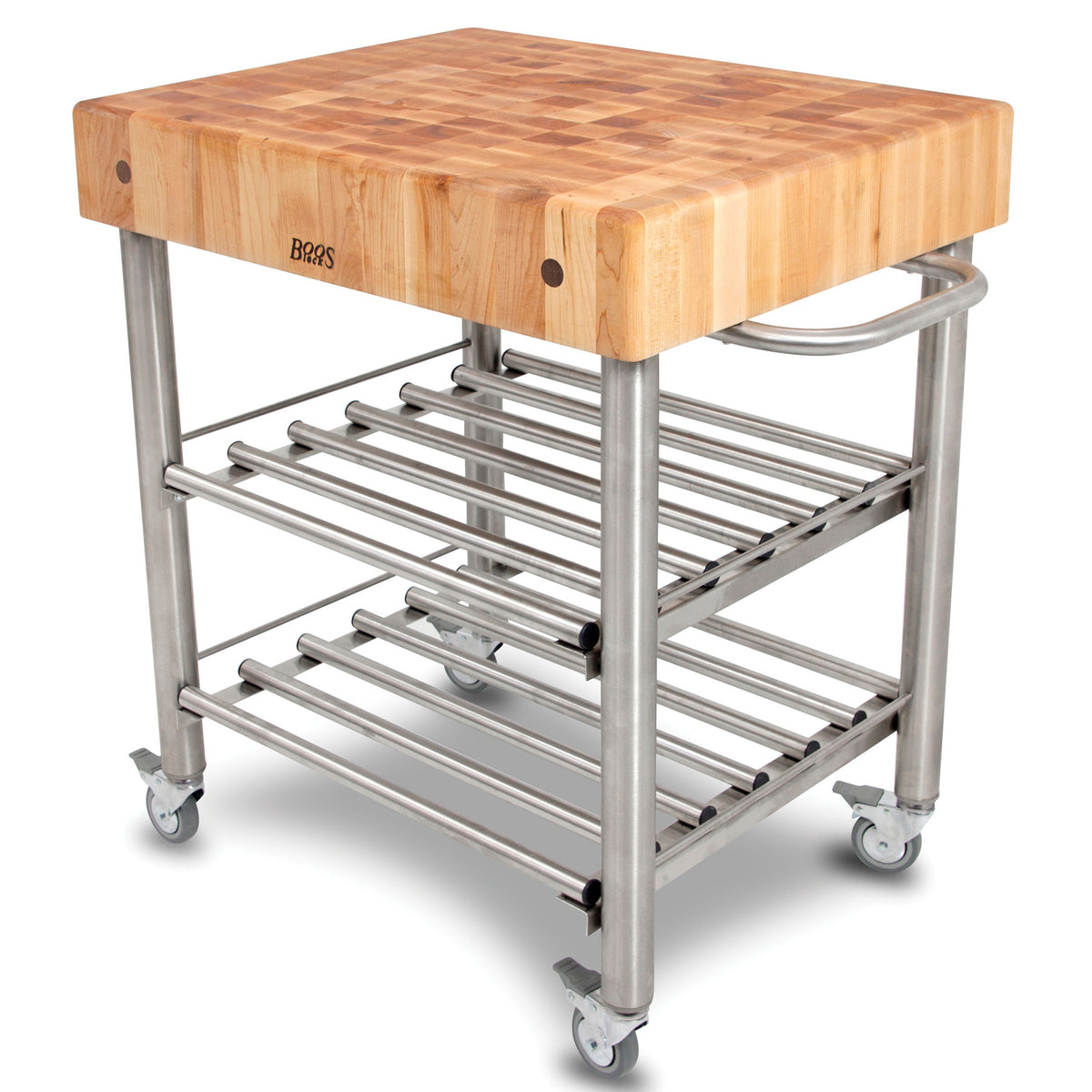 John Boos Maple Top Cucina D'Amico Wine Cart