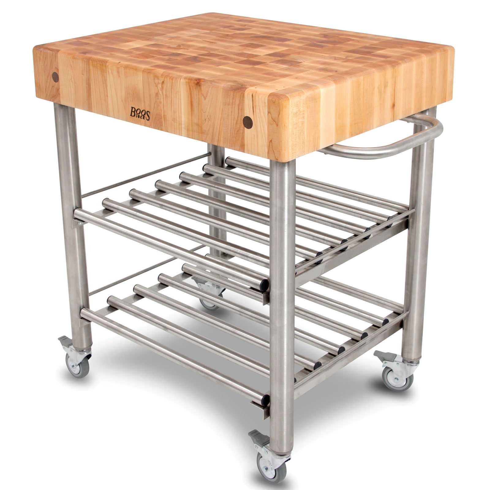 John Boos Maple Top Cucina D'Amico Wine Cart