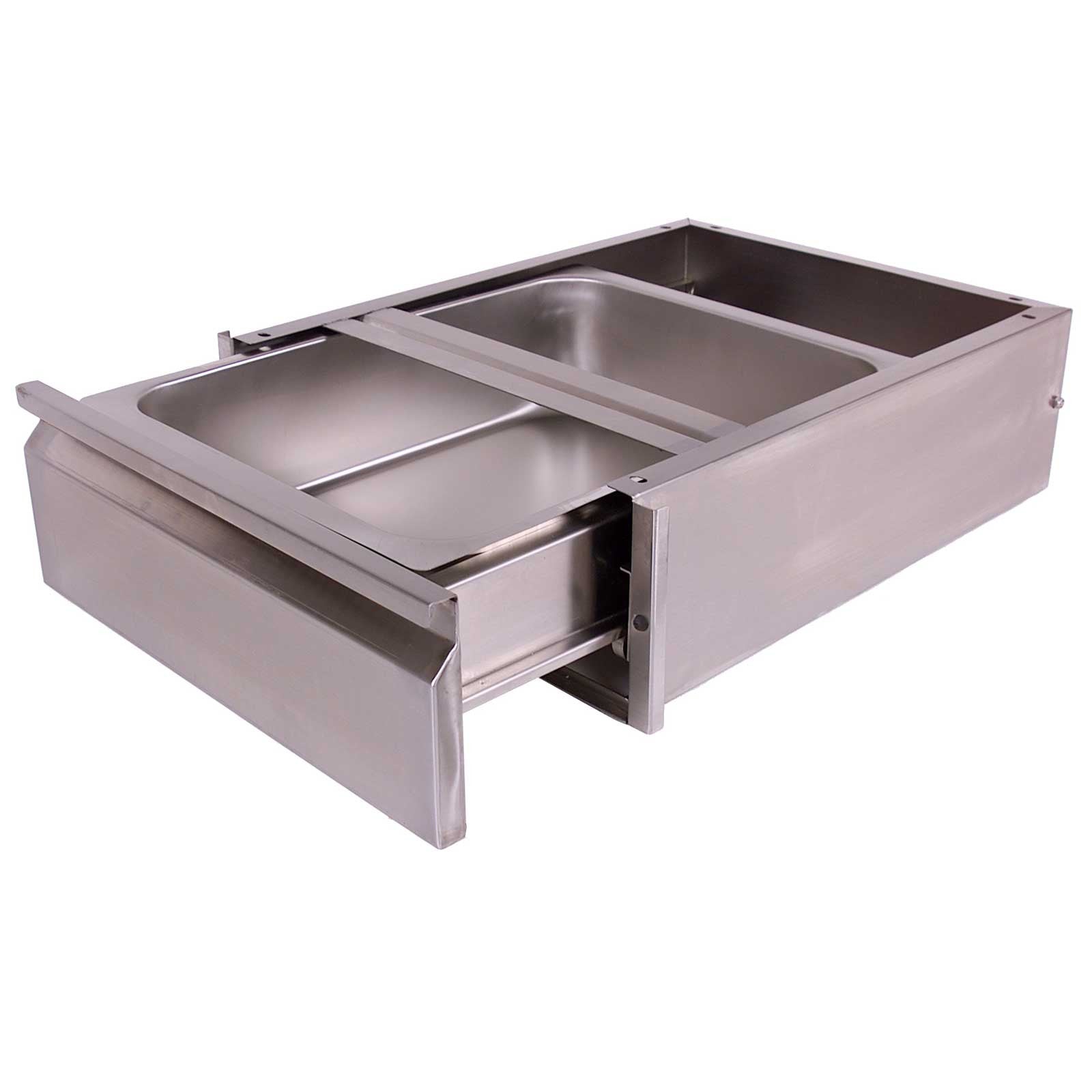 John Boos DR2020SCL-W Roller Bearing Self Closing Drawer - W/ Lock - 20" X 20"