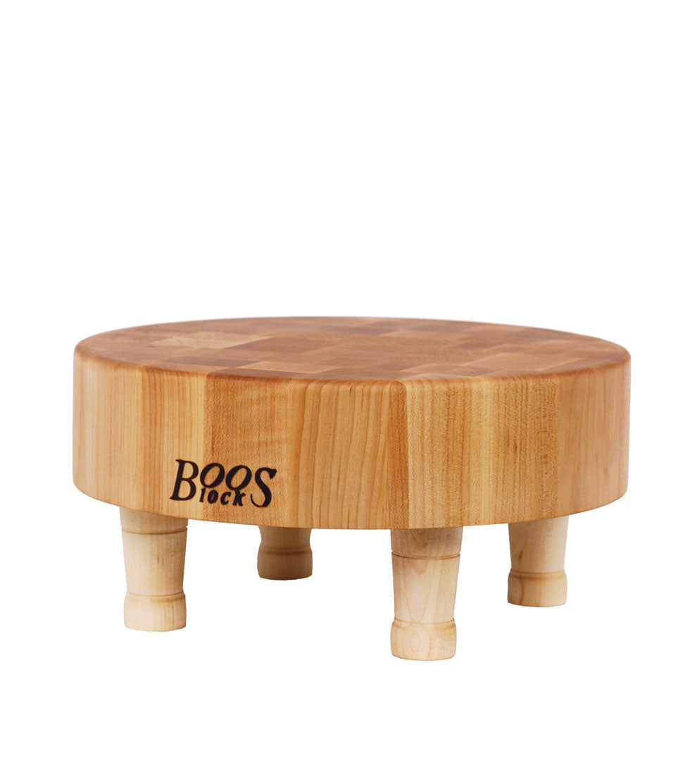John Boos 3" Thick Round Maple Cutting Board With Feet