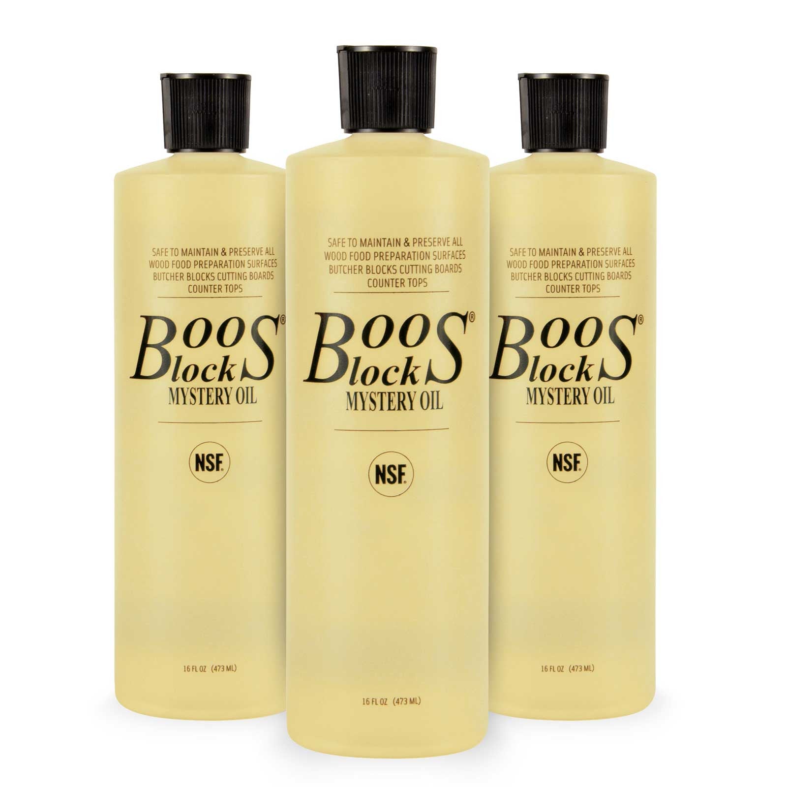 John Boos Wood Care Kit - 16oz Mystery Oil & 5oz Board Cream For Butcher Blocks & Cutting Boards