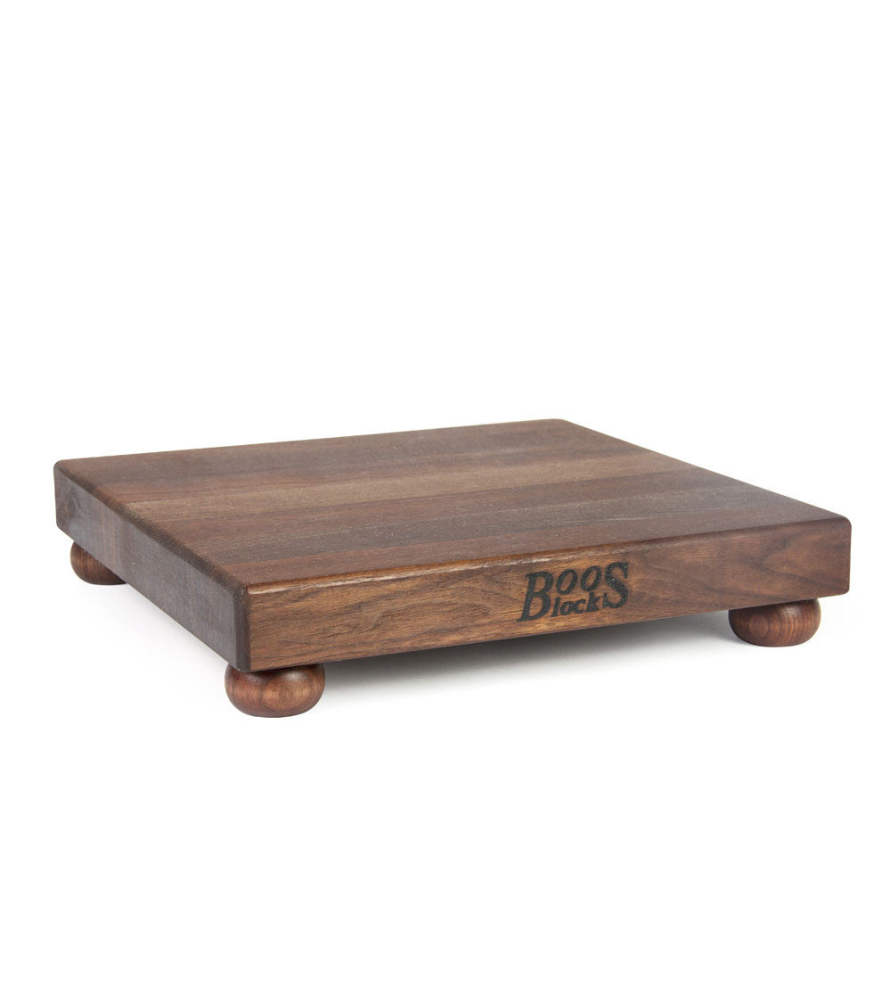 John Boos 1 1/2" Thick Square Walnut Cutting Board With Feet