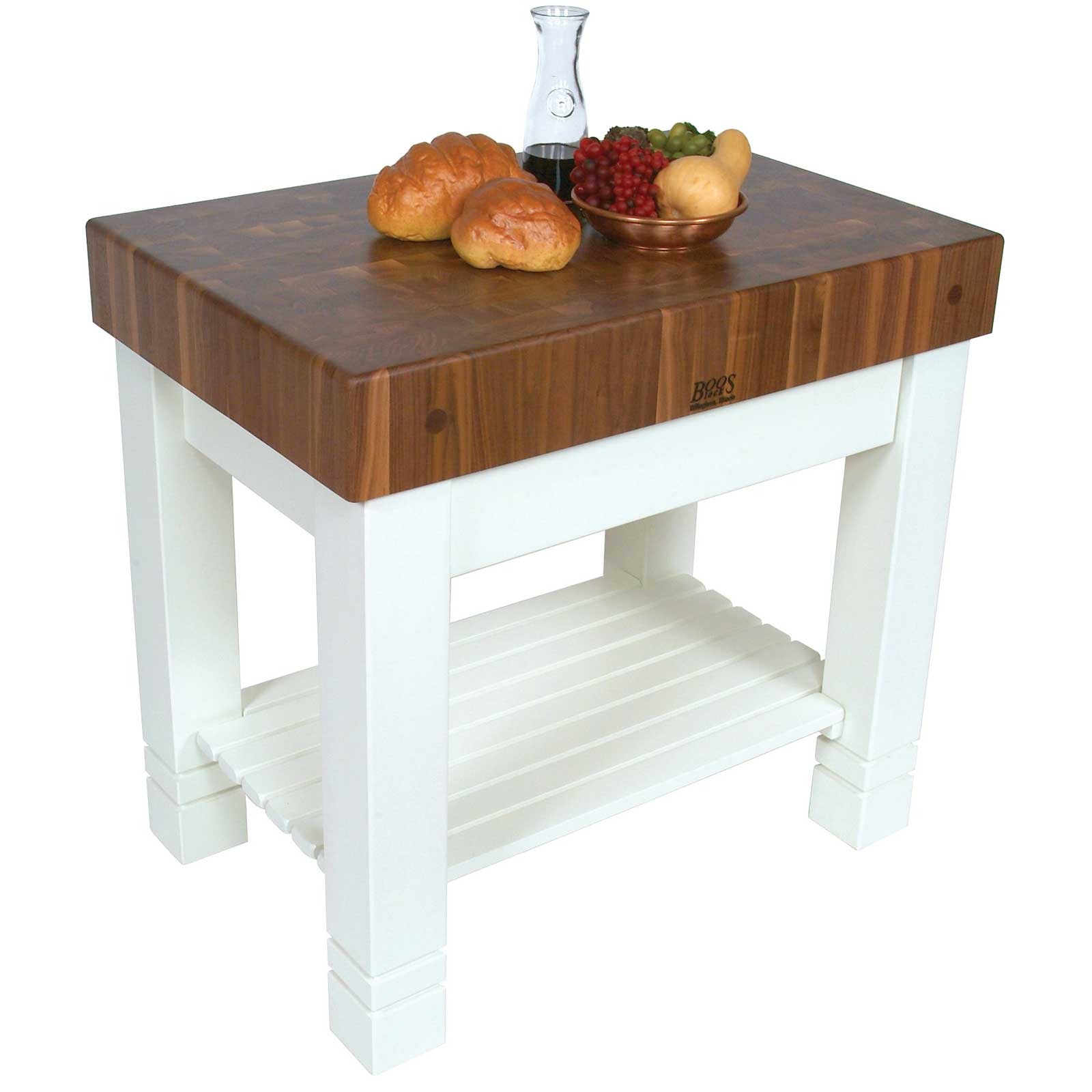 John Boos WAL-HMST-AL 36" x 24" x 5" Walnut Top Homestead Block